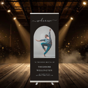 Custom Photo Modern Minimalist Dance Recital Retractable Banner