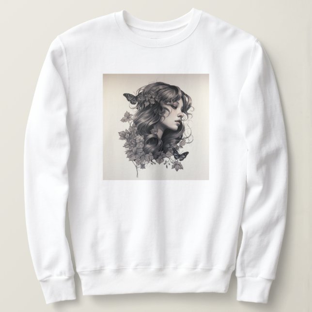Custom Photo  Modern Mom Mother's Day Sweatshirt (Design Front)