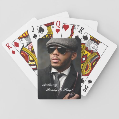 Custom Photo Modern Personalized  Poker Cards