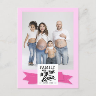 Custom photo modern quote family cute postcard