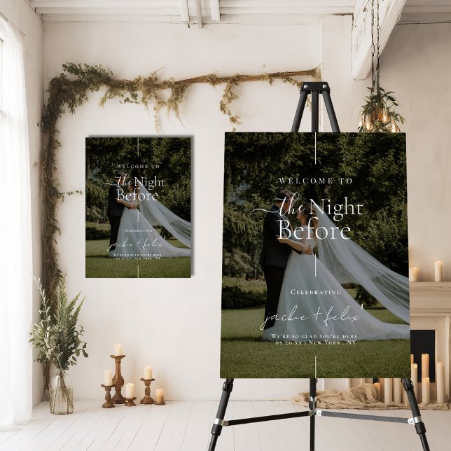Custom Photo Modern Rehearsal Dinner Welcome Foam Board (Creator Uploaded)