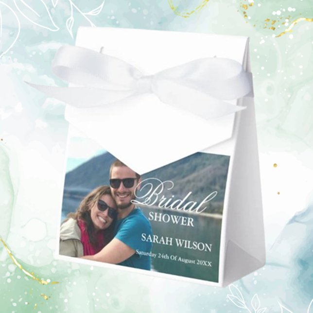 Custom Photo Modern Relaxed Wedding  Favor Boxes (Create cherished memories with custom photo modern relaxed wedding favor boxes. )