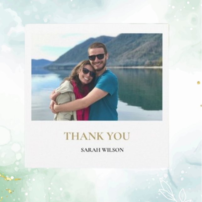 Custom Photo Modern Relaxed Wedding Thank You (personalize your special day in a unique, meaningful way.)