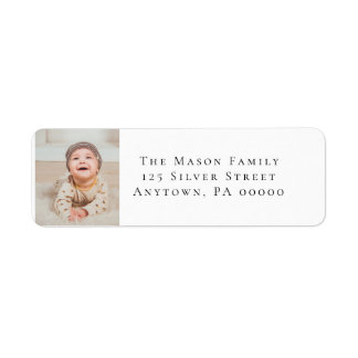 Custom Photo Modern Return Address Labels