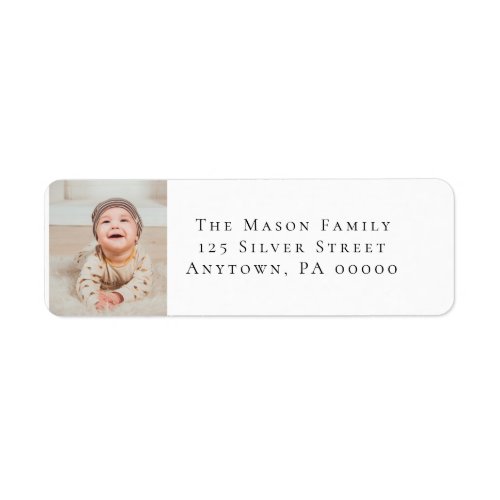 Custom Photo Modern Return Address Labels