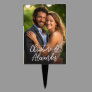 Custom Photo Modern Script Cake Topper