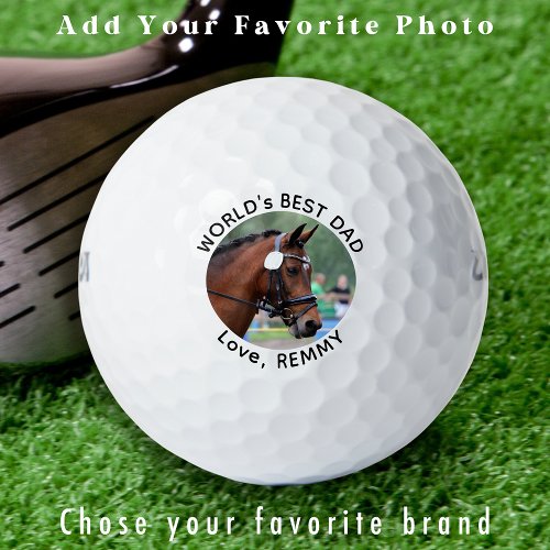 Custom Photo Modern Simple Personalized Golfer Golf Balls