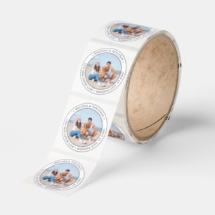 Custom Photo Modern Simple Return Address Classic Round Sticker