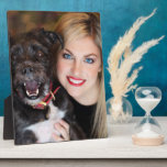 Custom Photo Mom and Dog Plaque<br><div class="desc">Design your own photo plaque featuring full bleed image template. Easily upload your own photo with your own character and loved subjects.</div>
