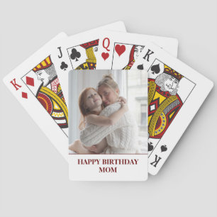 Custom Photo Mom Birthday Playing Cards
