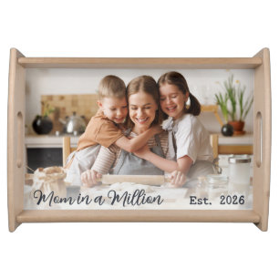 Custom Photo Mom in a Million Serving Tray