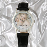 Custom photo mom mother watch<br><div class="desc">Template for your own photo of the best mother,  mom in the world. Black numbers.  Text: My mom. With a white photo overlay.</div>
