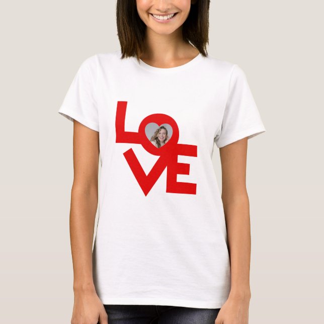 Custom Photo Mom or Lover Women Personalized T-Shirt (Front)