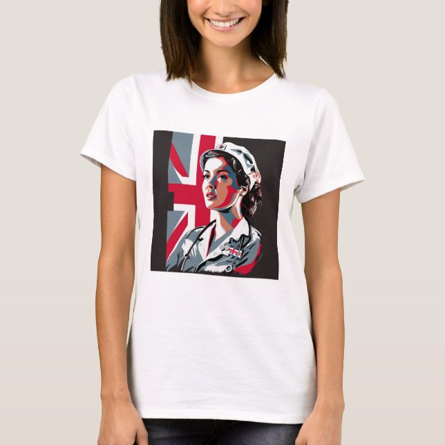 Custom Photo Mom Wife girl friend Nurse T-Shirt (Front)