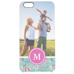 Custom Photo &amp; Monogram Beautiful Summer Pattern Clear iPhone 6 Plus Case