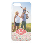Custom Photo &amp; Monogram Bright floral pattern iPhone 8 Plus/7 Plus Case