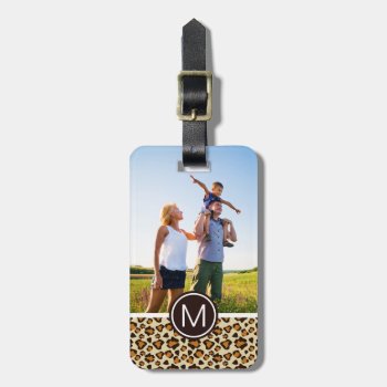 Custom Photo & Monogram Cheetah Skin Pattern Luggage Tag by boutiquey at Zazzle