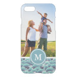 Custom Photo &amp; Monogram Decorative Sea Wave iPhone SE/8/7 Case