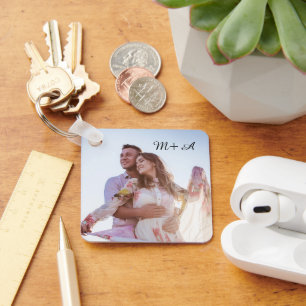 Custom Photo Monogram Keychain