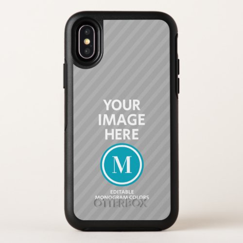 Custom Photo Monogram OtterBox Symmetry iPhone X Case