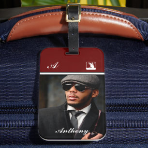 Custom Photo Monogram Personalize Luggage Tag