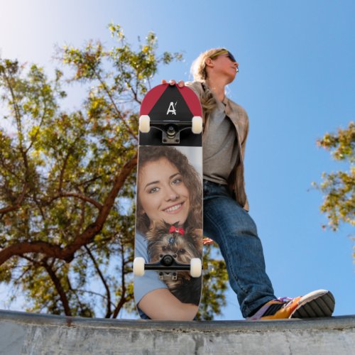 Custom Photo Monogram Personalize  Skateboard