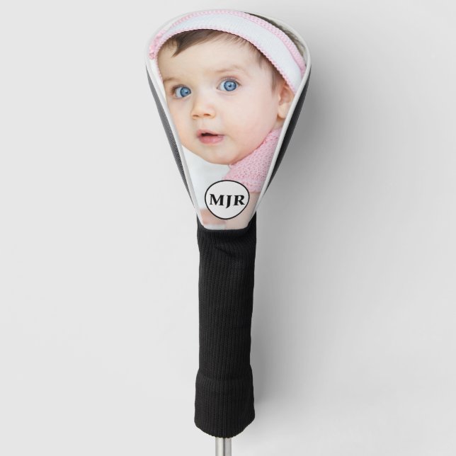 Custom Photo | Monogram Personalized Golf Head Cover (Front)