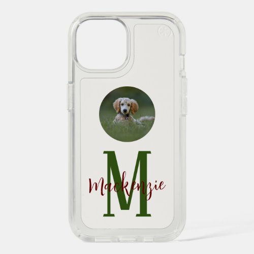 Custom Photo Monogram Script and Name Personalized iPhone 15 Case