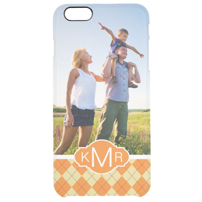 Custom Photo & Monogram Sweater Background Uncommon iPhone Case (Back)