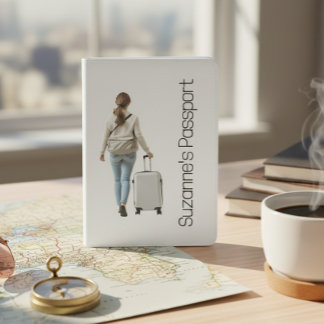 Custom Photo Monogram Traveling Vacation  Passport Holder