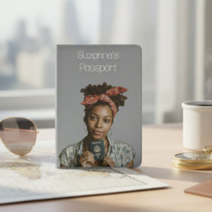 Custom Photo Monogram Traveling Vacation  Passport Holder