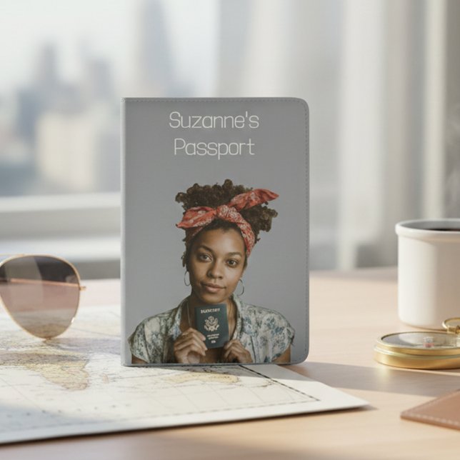 Custom Photo Monogram Traveling Vacation  Passport Holder (Creator Uploaded)