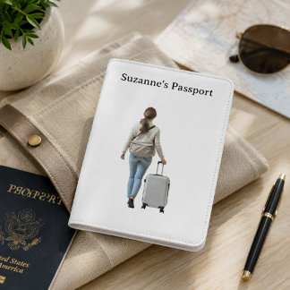 Custom Photo Monogram Traveling Vacation Passport  Holder