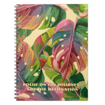 Custom Photo & Monogram Tropical Leaves Aesthetic