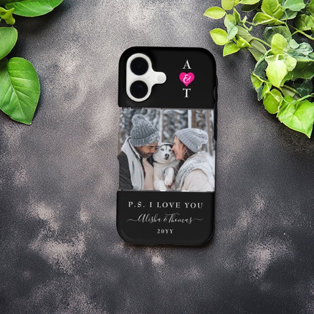 Custom Photo & Monogram Wedding/Engagement Case-Mate iPhone Case (Creator Uploaded)