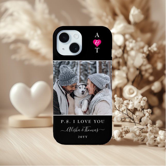 Custom Photo & Monogram Wedding/Engagement Case-Mate iPhone Case (Creator Uploaded)