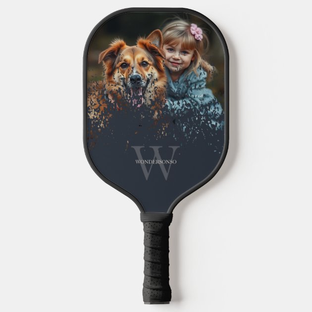 Custom Photo Monogrammed Pickleball Paddle