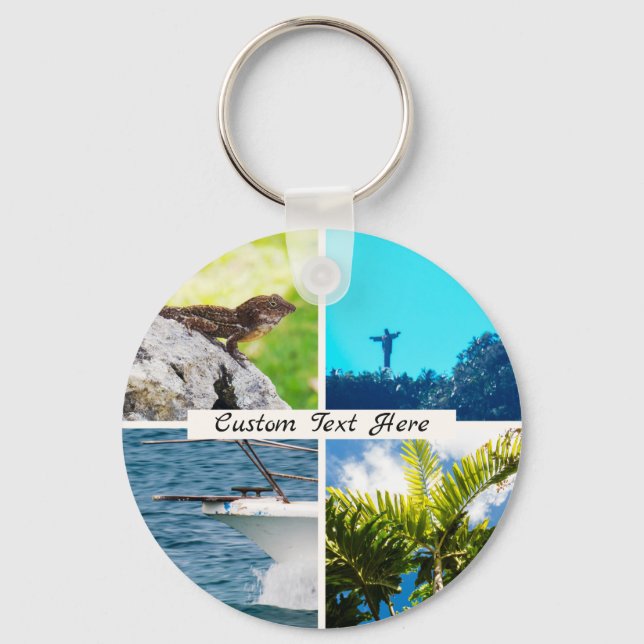 Custom Photo Montage Keychain (Front)