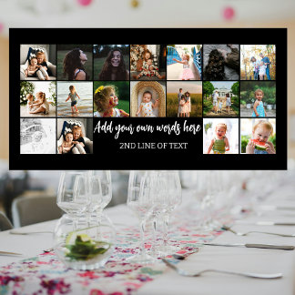 Custom photo montage photo collage birthday party banner