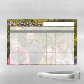 Custom photo Monthly planner  Magnetic Dry Erase Sheet