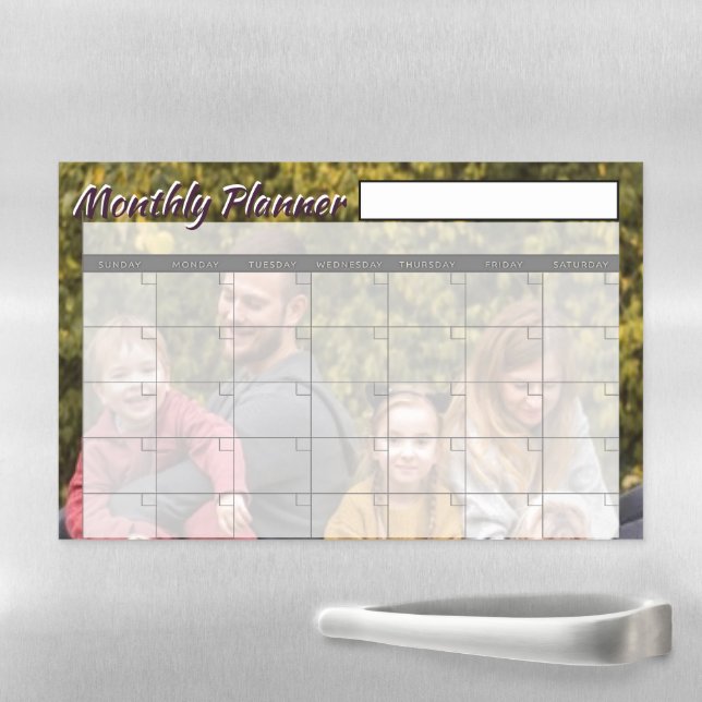 Custom photo Monthly planner  Magnetic Dry Erase Sheet (In Situ)