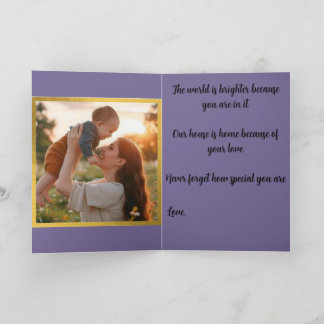Custom Photo Mothers Day Card
