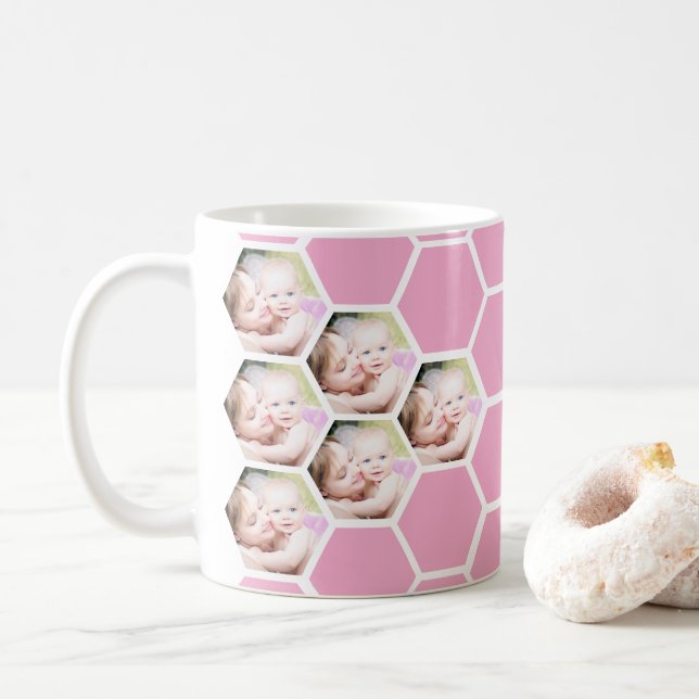 Custom photo mother's day gift coffee mug (With Donut)