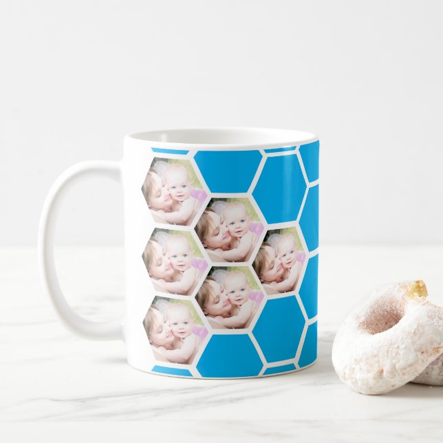Custom photo mother's day gift coffee mug (With Donut)