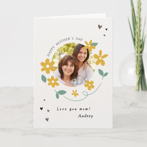 Custom Photo Mothers Day Love You Mom Card