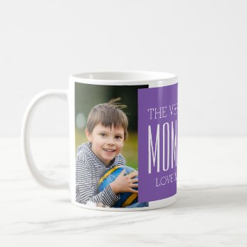 Custom Photo Mother's Day Mug Purple by DreamingMindCards at Zazzle