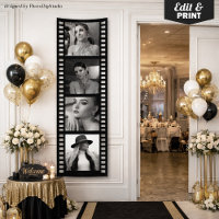 Custom Photo Movie Strip Banner, Hollywood Party