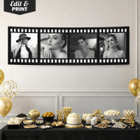 Custom Photo Movie Strip Banner, Hollywood Party