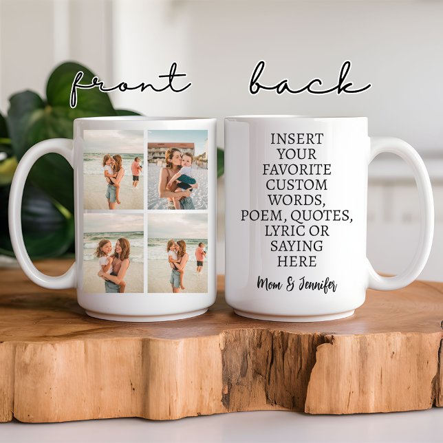 Custom Photo Mug for Mom, Dad, Teacher or Nurse (custom photo mug, personalized quote mug, custom coffee mug, custom saying mug, Custom mug for mom,)