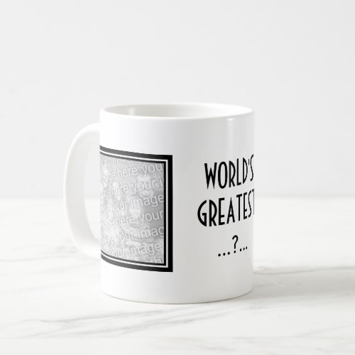 Custom photo mug with elegant border for mom  dad